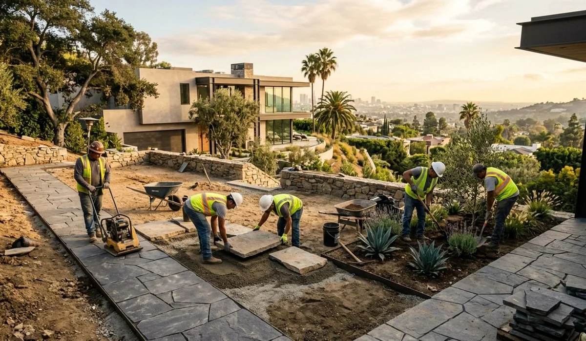 Ridgeline crew executing Custom Decks & Pergolas on a Los Angeles project